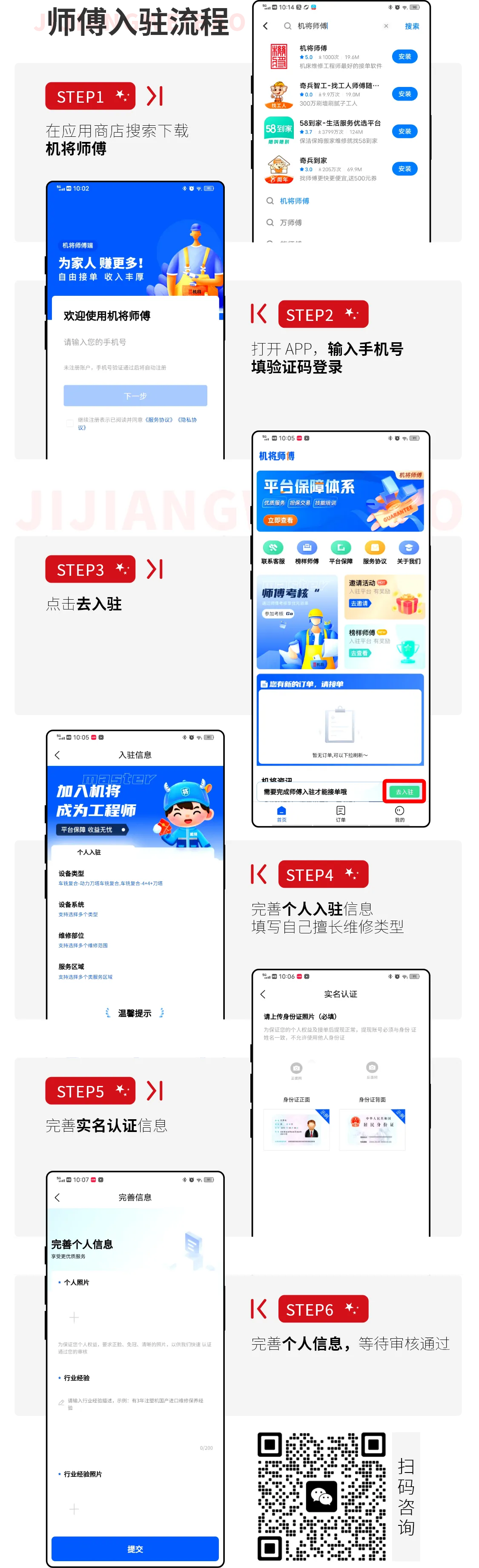 机将师傅详细流程说明